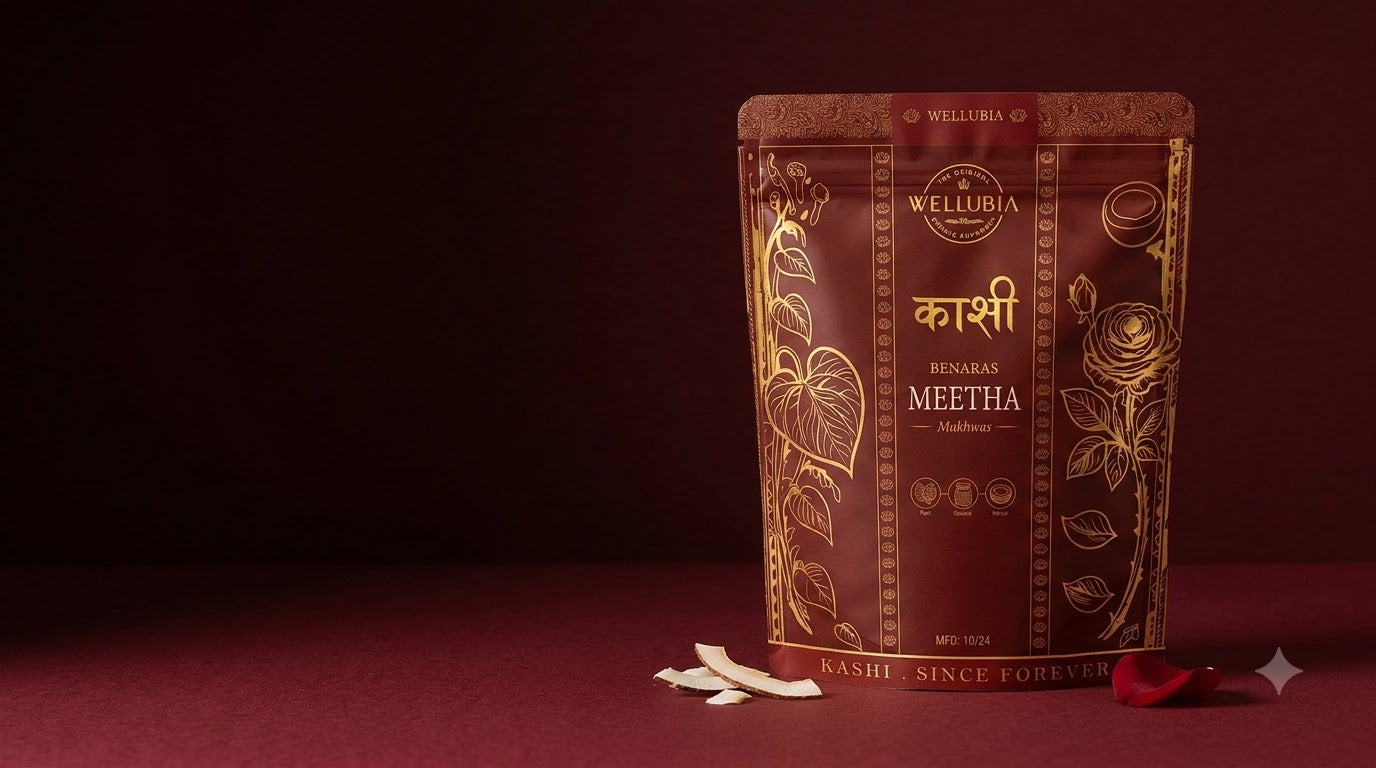 Benaras Meetha mukhwas heritage scroll, बनारसी मीठा मुखवास