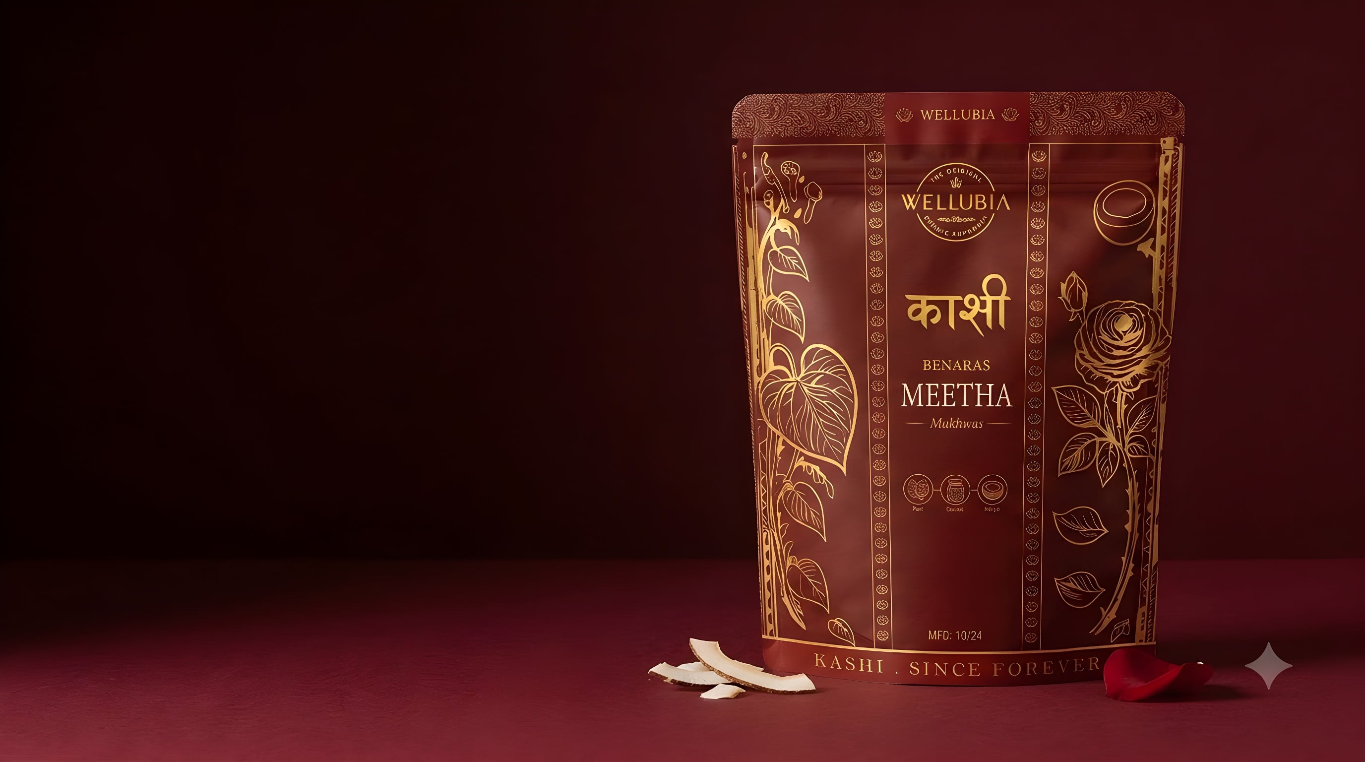 Benaras Meetha mukhwas, बनारसी मीठा मुखवास with gulkand, dates and coconut